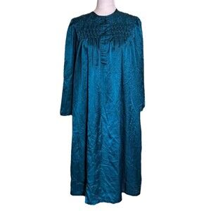 Miss Elaine Womens Retro Glam Cottagecore Boudoir Satin Nightgown Granny Chic Sm
